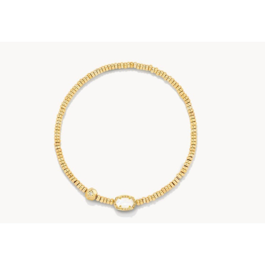 Gold bracelet on a white background