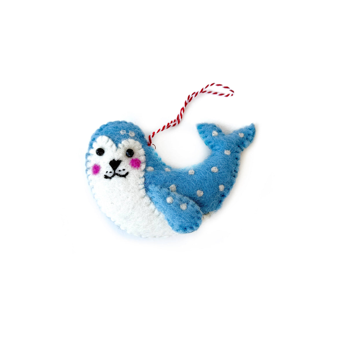 Leopard Seal Felt Wool Christmas Ornament 