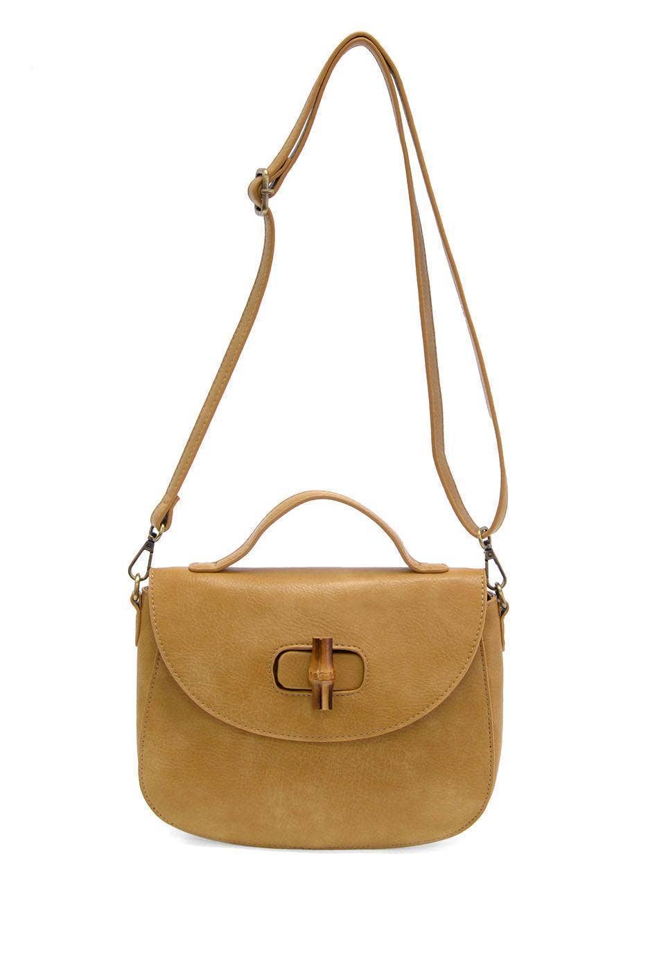 Hattie Bamboo Turnlock Top Handle Flap Crossbody