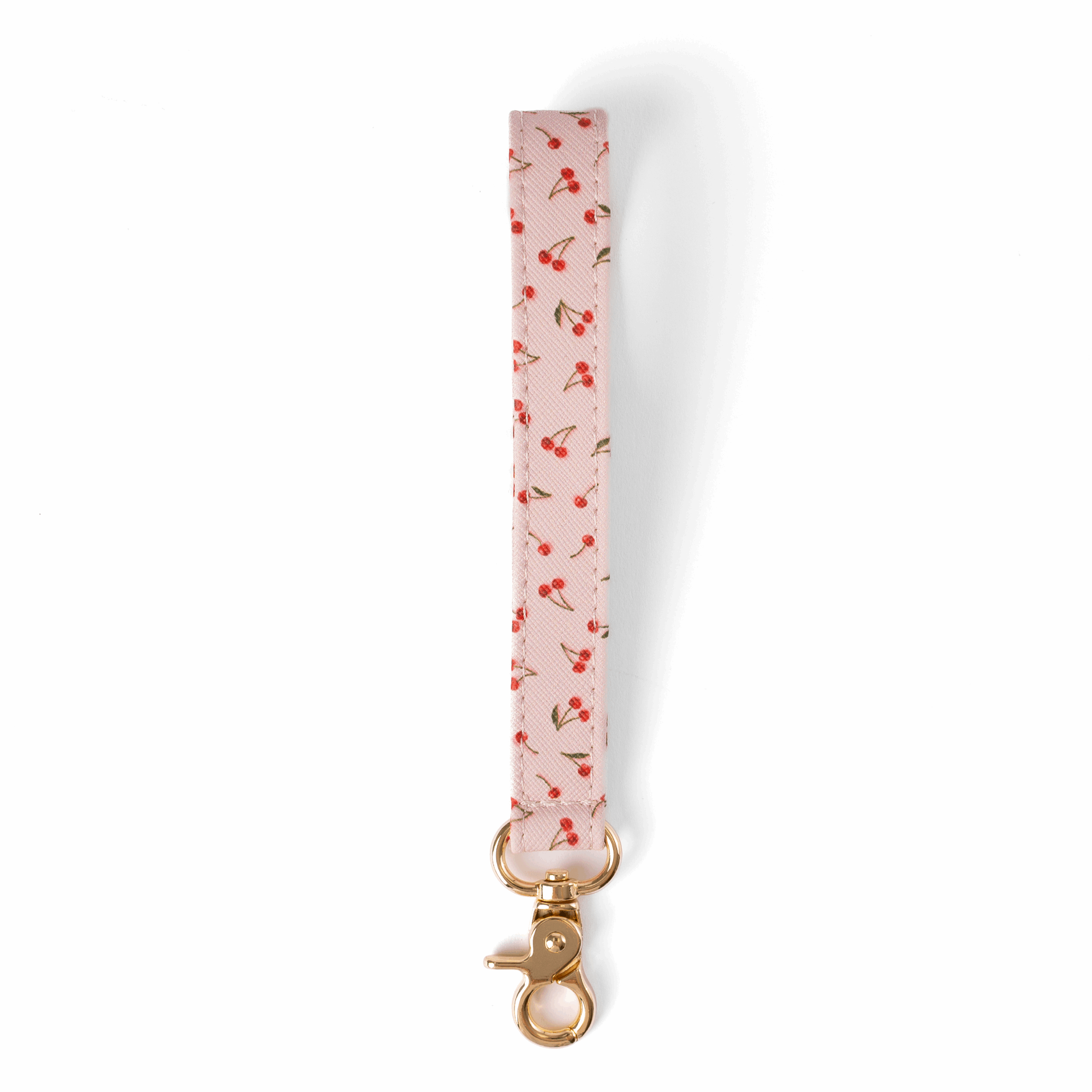 Painted Cherries Wristlet Keychain