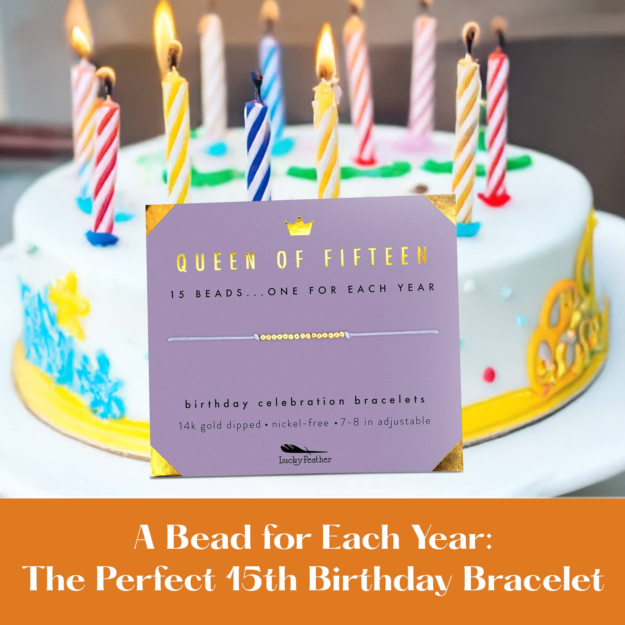 15th Milestone Birthday Bracelet - A Bead for Each Year