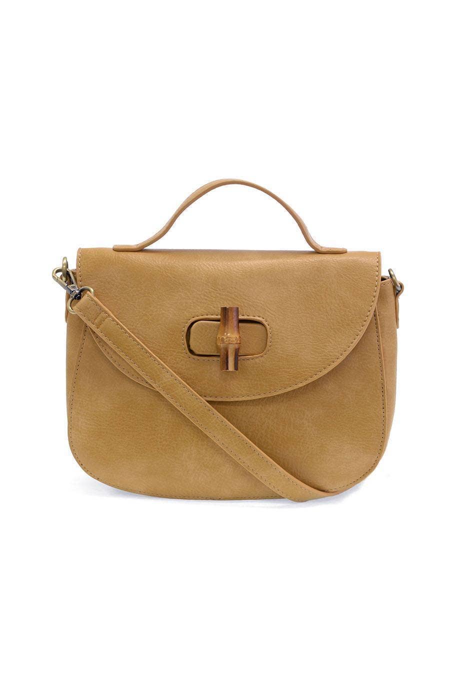 Hattie Bamboo Turnlock Top Handle Flap Crossbody
