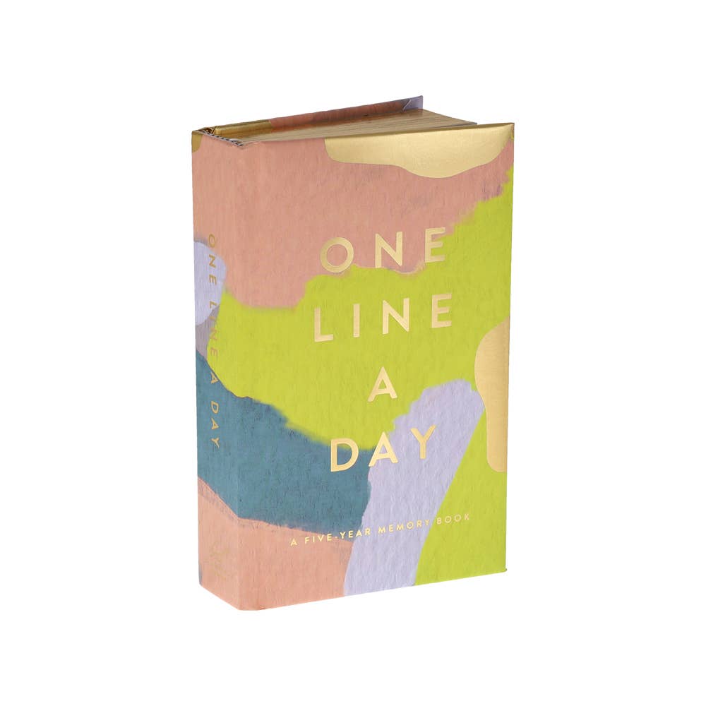 Colorful book titled 'One Line a Day' on a white background