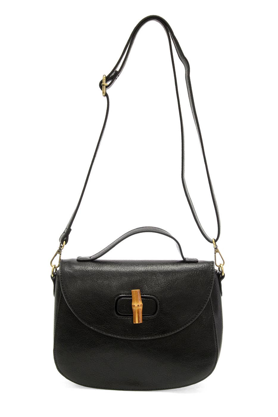 Hattie Bamboo Turnlock Top Handle Flap Crossbody