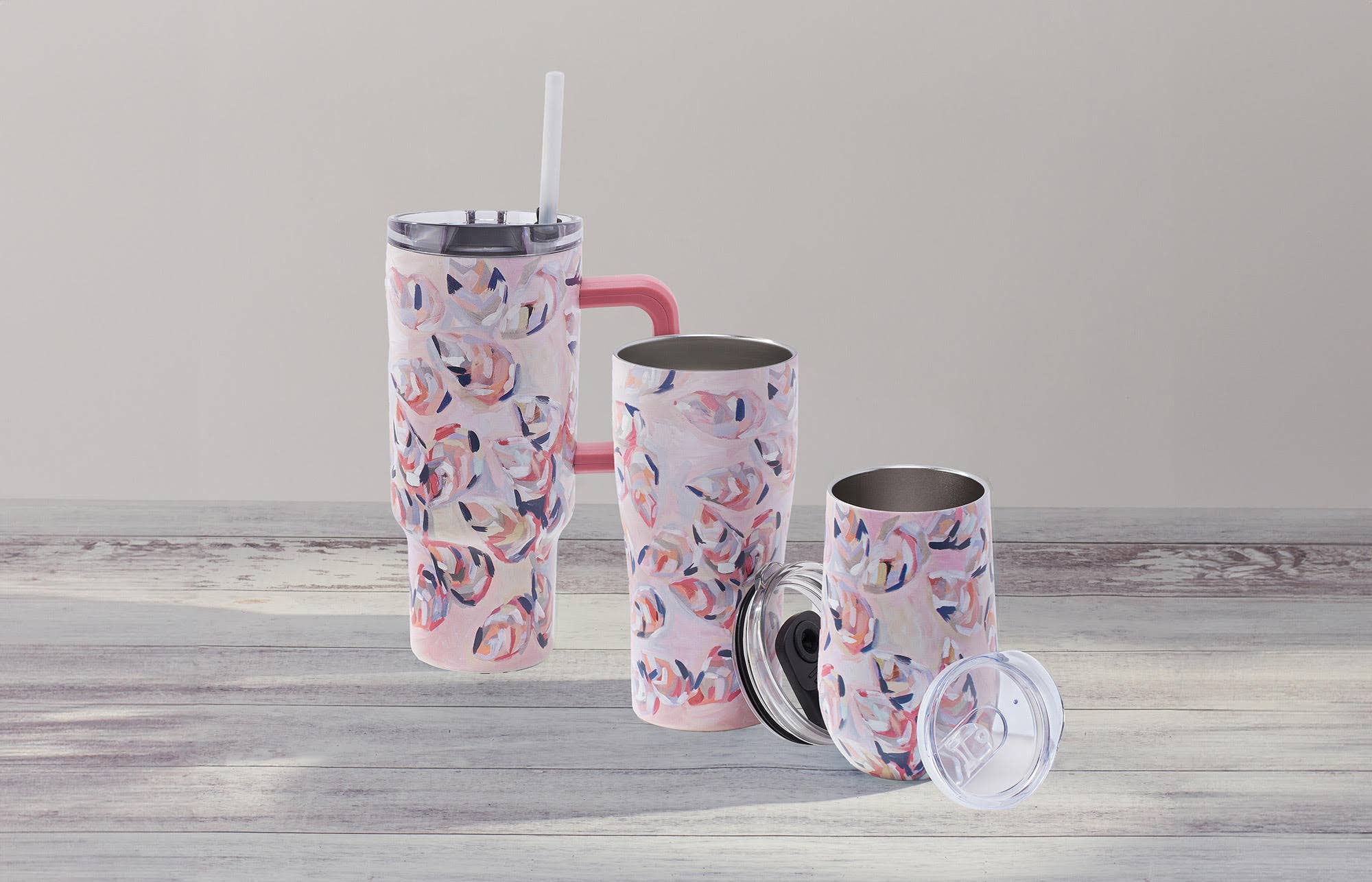 16oz Wine Tumbler - Peach Gems