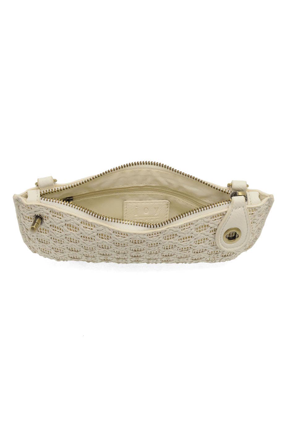 Lattice Woven Mini Crossbody Wristlet Clutch