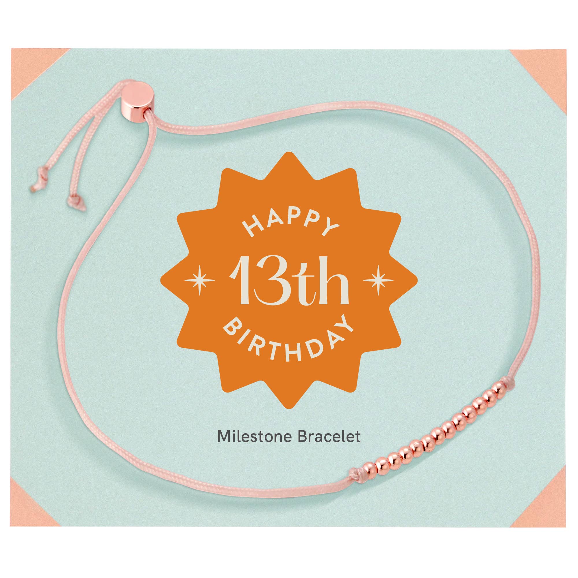 13th Milestone Birthday Bracelet -  A Bead for Each Year