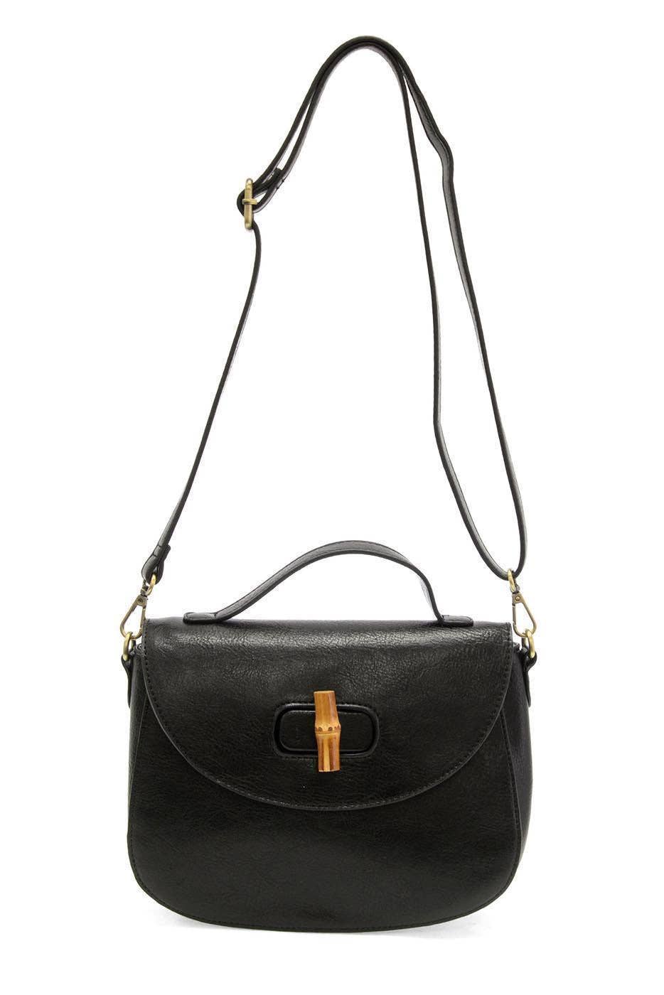 Hattie Bamboo Turnlock Top Handle Flap Crossbody