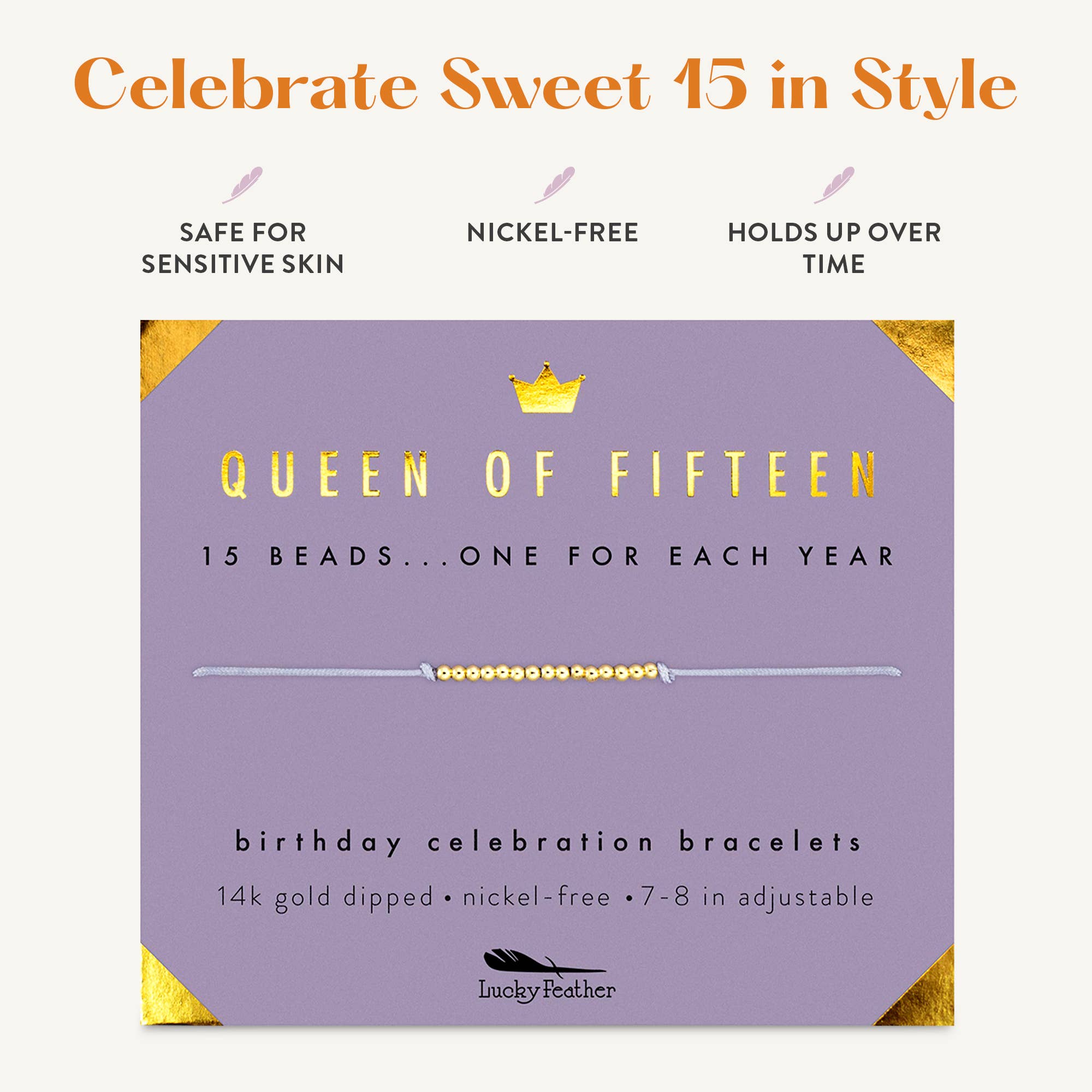 15th Milestone Birthday Bracelet - A Bead for Each Year