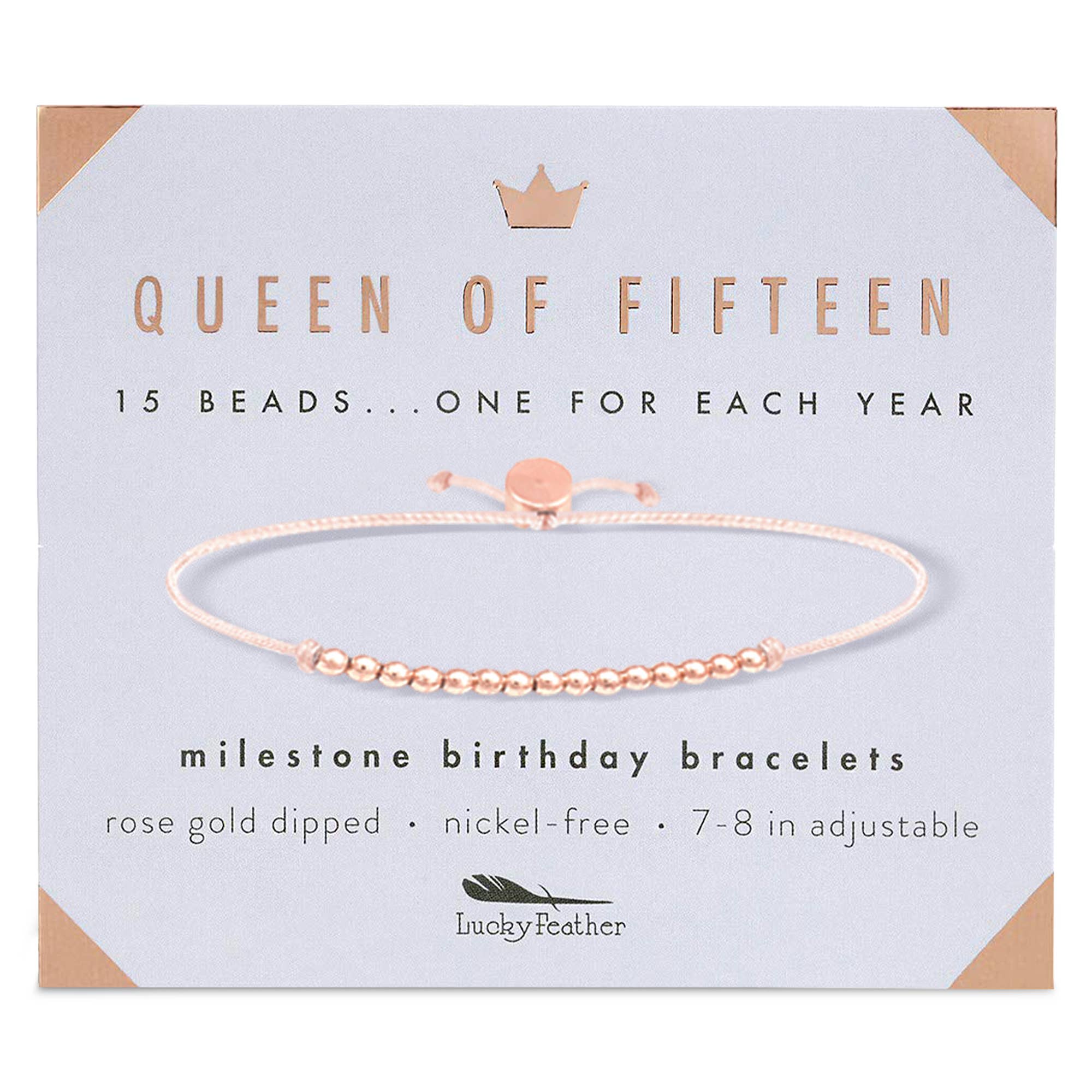 15th Milestone Birthday Bracelet - A Bead for Each Year