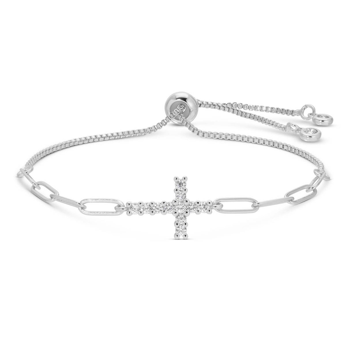 Cross Pulley Bracelet: Silver