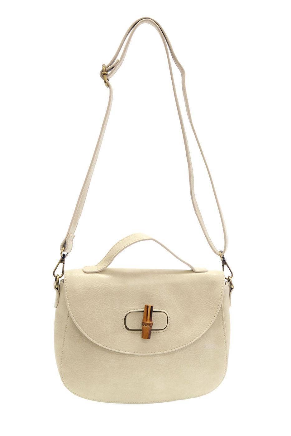 Hattie Bamboo Turnlock Top Handle Flap Crossbody