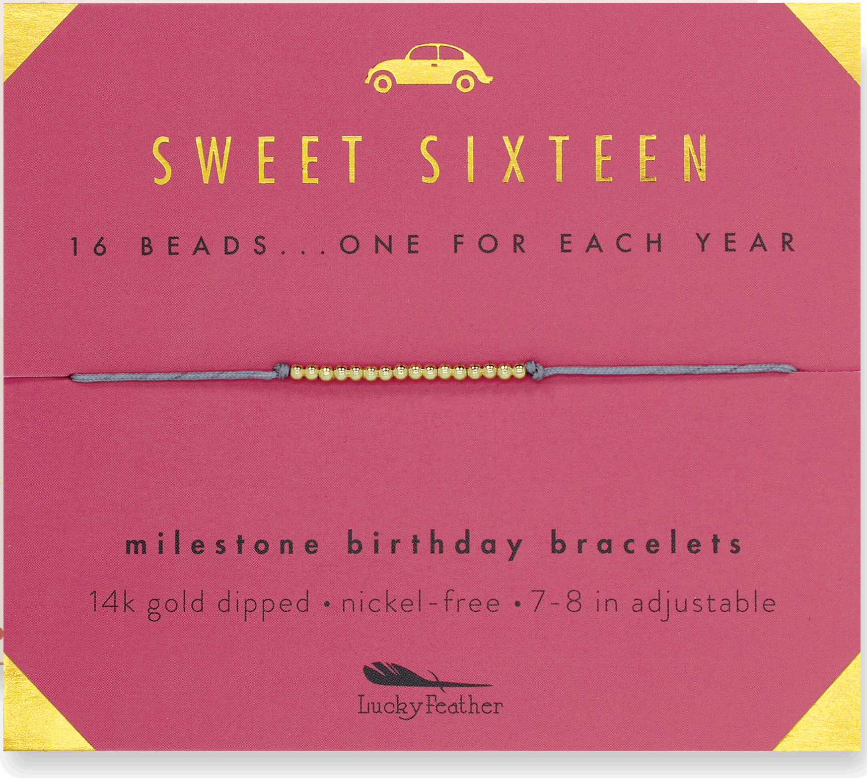 16th Milestone Birthday Bracelet - A Bead for Each Year