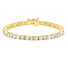 gold diamond bracelet on a white background