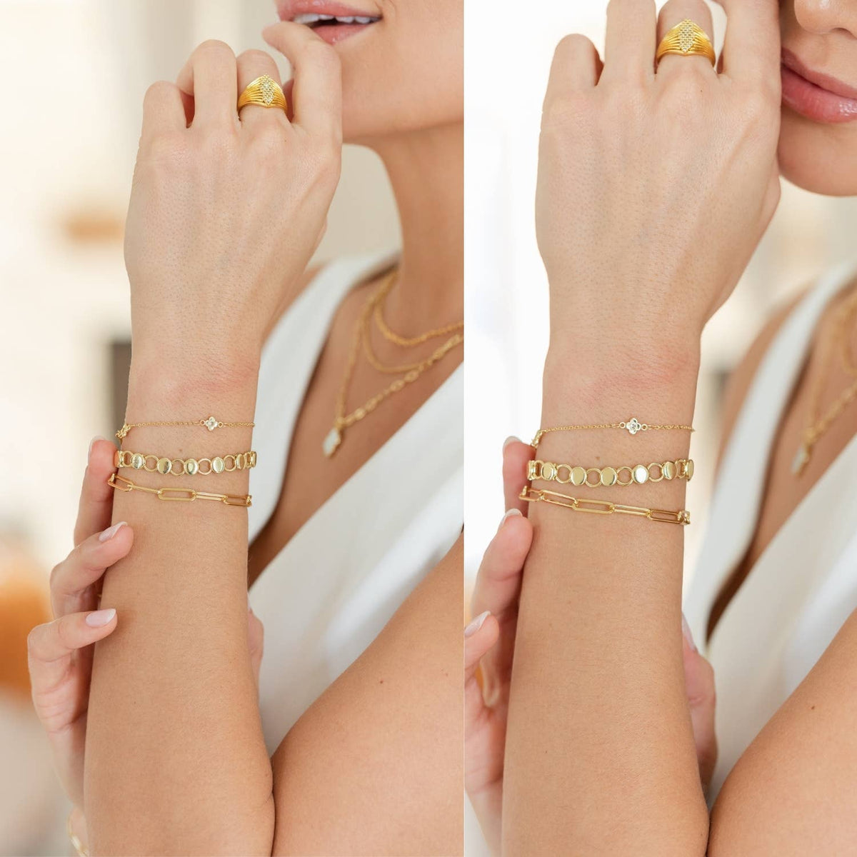 Delicate Quatrefoil Pulley Bracelet