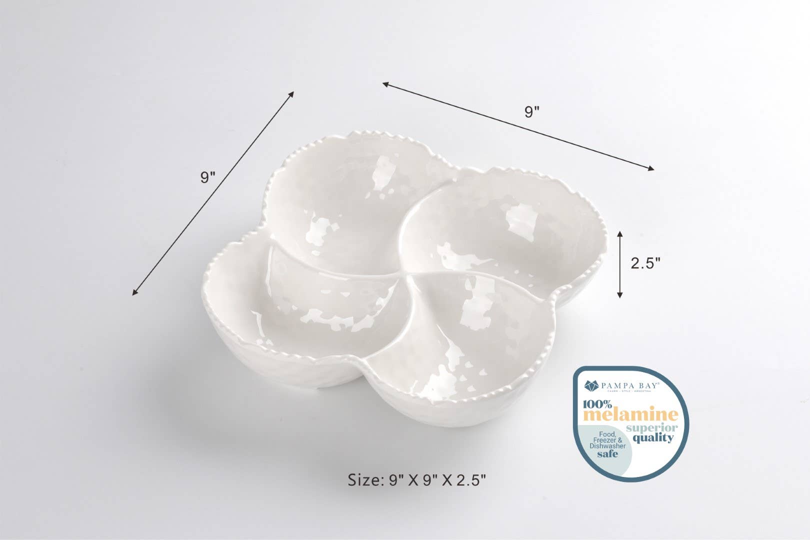 4 Section Bowl in Shatterproof Melamine
