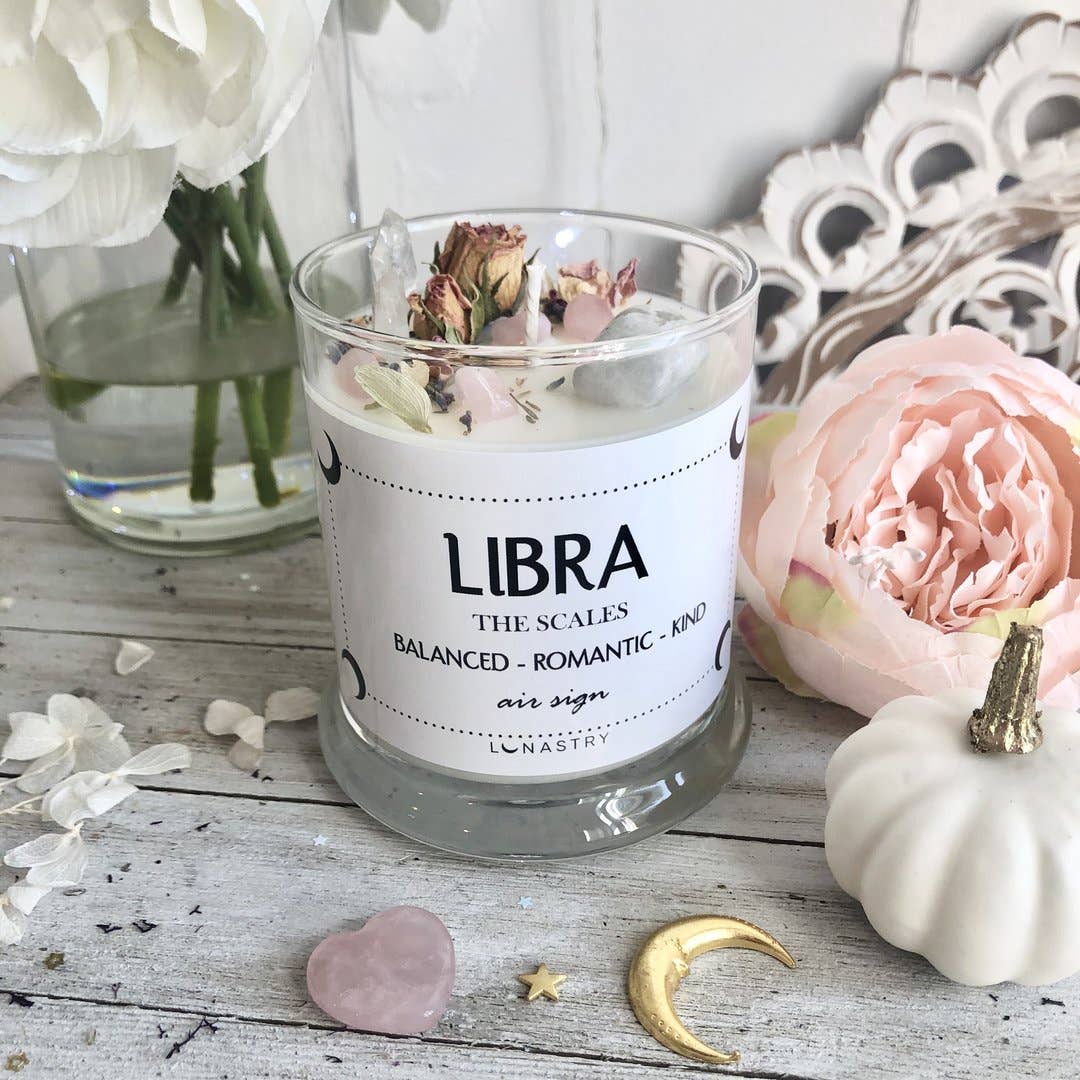 Zodiac soy wax crystal candle
