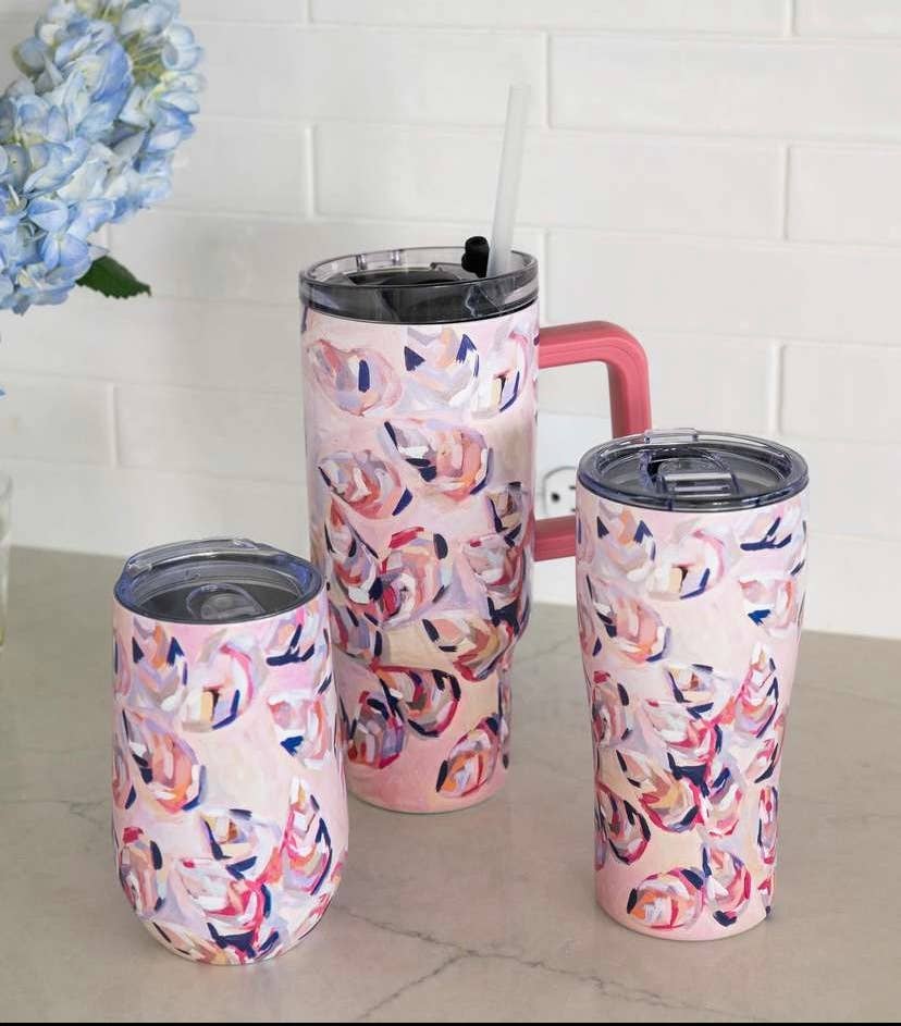 16oz Wine Tumbler - Peach Gems