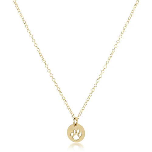 enewton 16" Necklace Gold - Paw Print Small Gold Disc