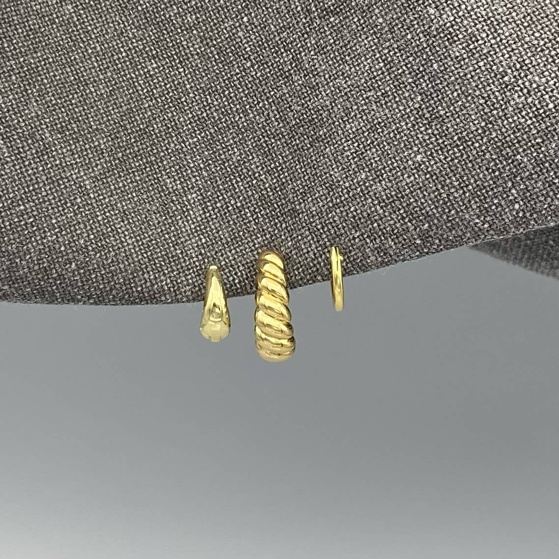 Croissant Domed Post Hoops