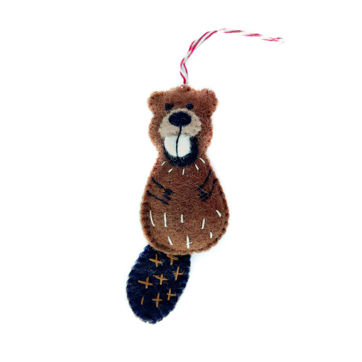 Beaver Felt Wool Christmas Ornament