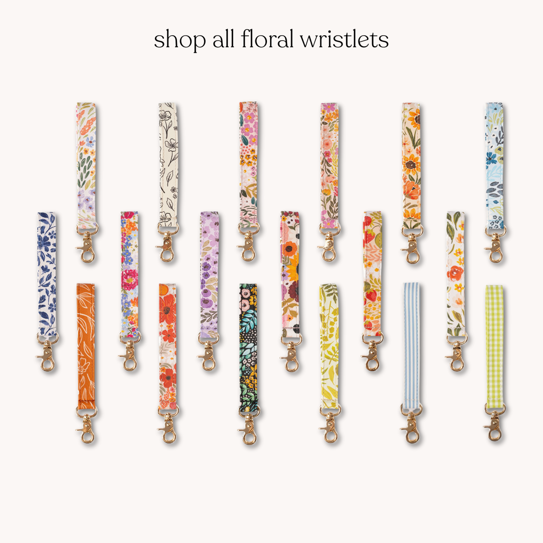 Waterfall Floral Wristlet Keychain