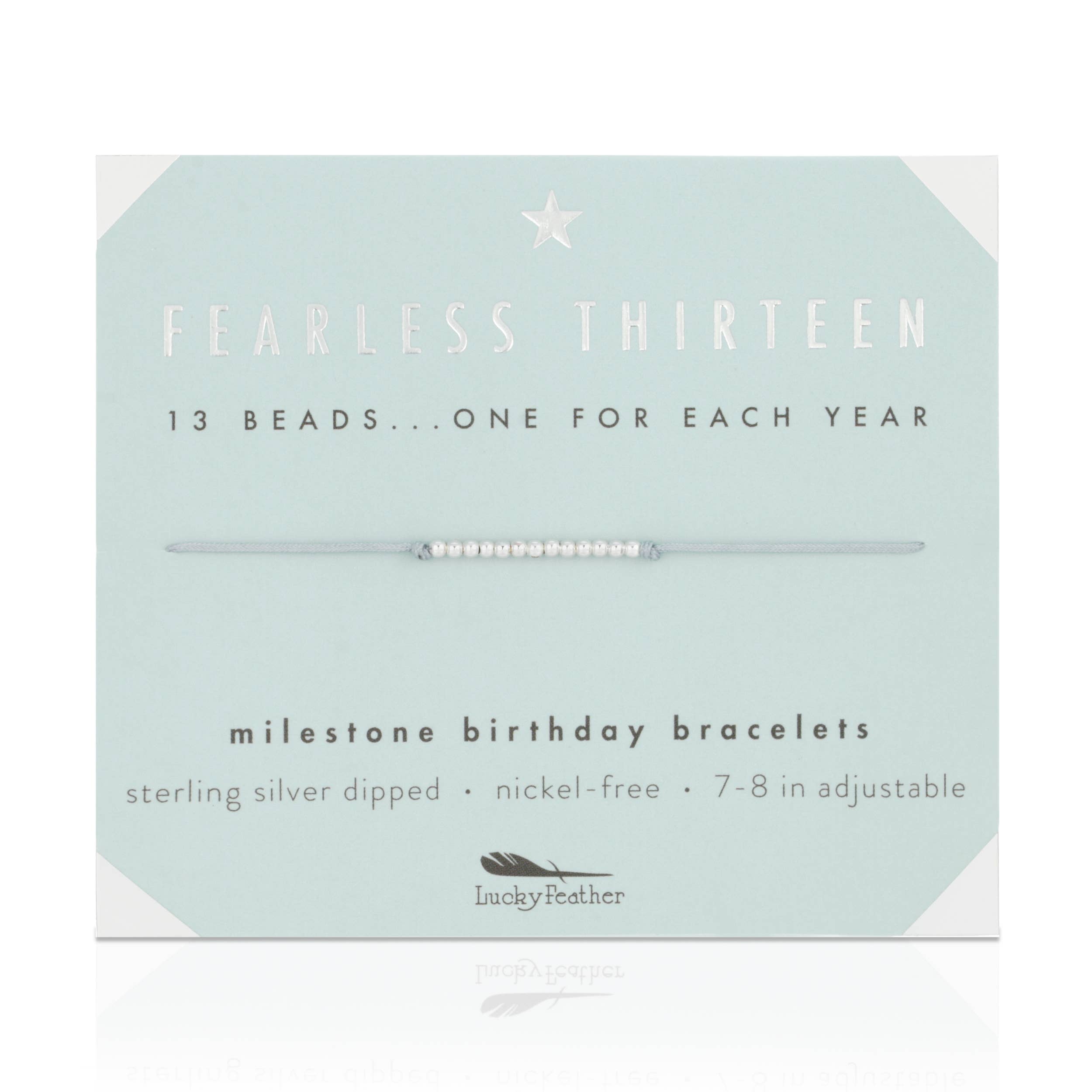 13th Milestone Birthday Bracelet -  A Bead for Each Year