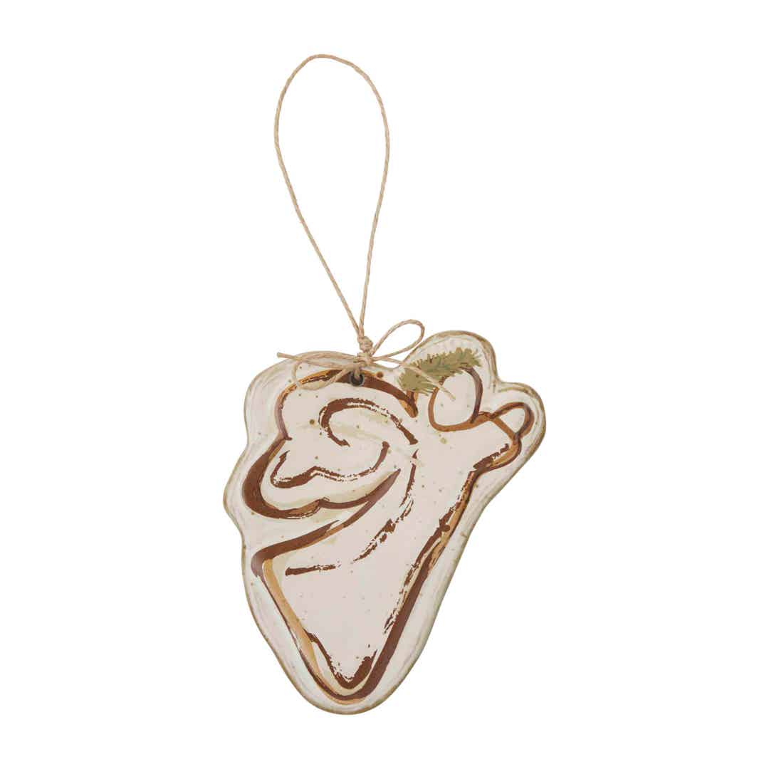 Angel ornament against white background