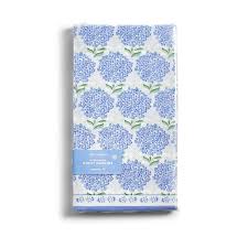 Pack of guest napkins
 with blue floral pattern on a white background