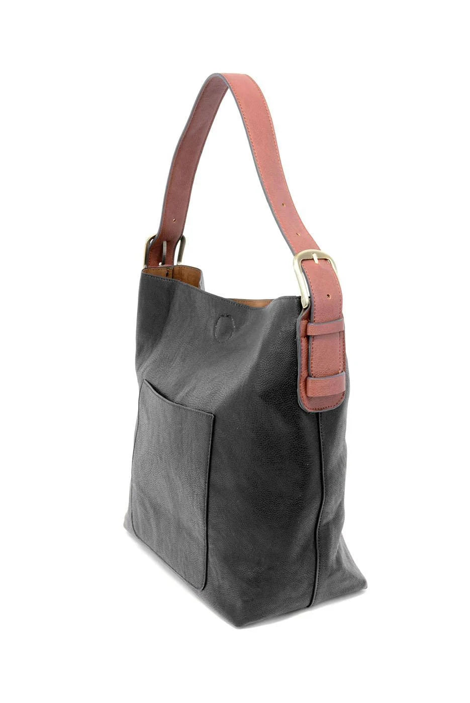 Black Hobo Cedar Handle Handbag
