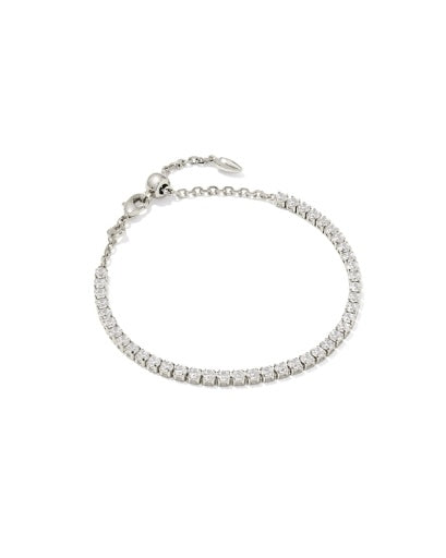 Renee Tennis Bracelet Silver White Cz